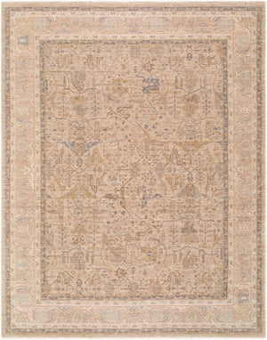 Livabliss Ladik Traditional Medallion Runner Rug Polyester Woven Fringe Hallway Entryway Medium Gray, Iv 7'10" x 10' LDK2304-71010