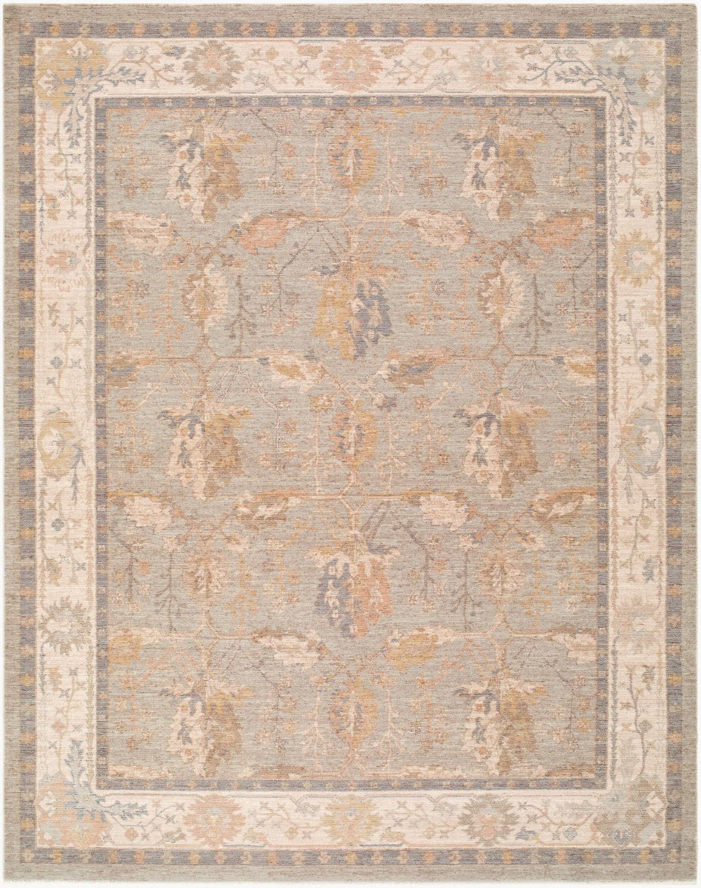 Livabliss Ladik Turkish Inspired Runner Rug Polyester Medium Pile Fringe Hallway Accent Pale Blue, Medi 2'7" x 7'3" LDK2307-2773