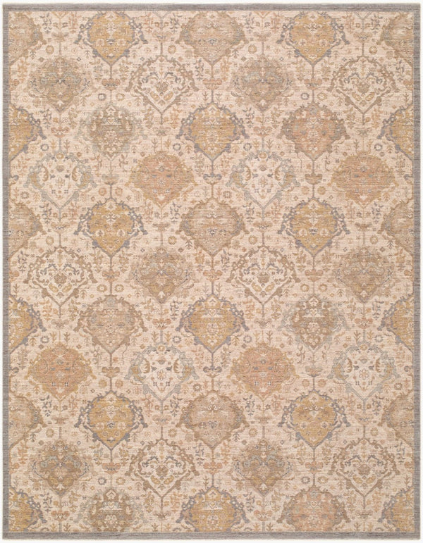 Livabliss Ladik Turkish Medallion Runner Rug Soft Polyester Pile Hallway Entryway Accent Denim, Medium G 9'10" x 13'3" LDK2308-910133