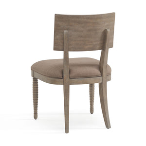 A.R.T. Furniture Reforma Upholstered Side Chair Set Of 2 - Modern Rustic Design With Beehive Carved Legs & Comfort - Set Of 2 Brown Parawood Solids,Random Match Flaky Oak Veneers,Foam,Fabric 324206-2358