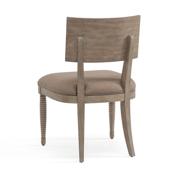 A.R.T. Furniture Reforma Upholstered Side Chair Set Of 2 - Modern Rustic Design With Beehive Carved Legs & Comfort - Set Of 2 Brown Parawood Solids,Random Match Flaky Oak Veneers,Foam,Fabric 324206-2358