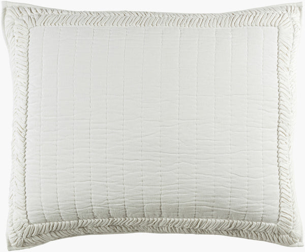 Surya Lindon Ldn-6001 Sham - Rustic Cotton & Linen Comfort For A Cozy Decor Transformation, 30-day Warranty White Cotton,Linen,Cotton,Linen Ldn6001-s