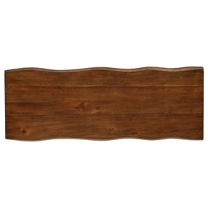 Homelegance By Top-Line Jeovani Live Edge Wood and Metal Sofa Table Medium Brown Wood