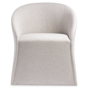 Bernhardt Bernhardt Antibes Arm Chair — Curved Slipcovered Design, Rustic-Modern Fabric, Hidden Casters For Easy Repositioning 350548