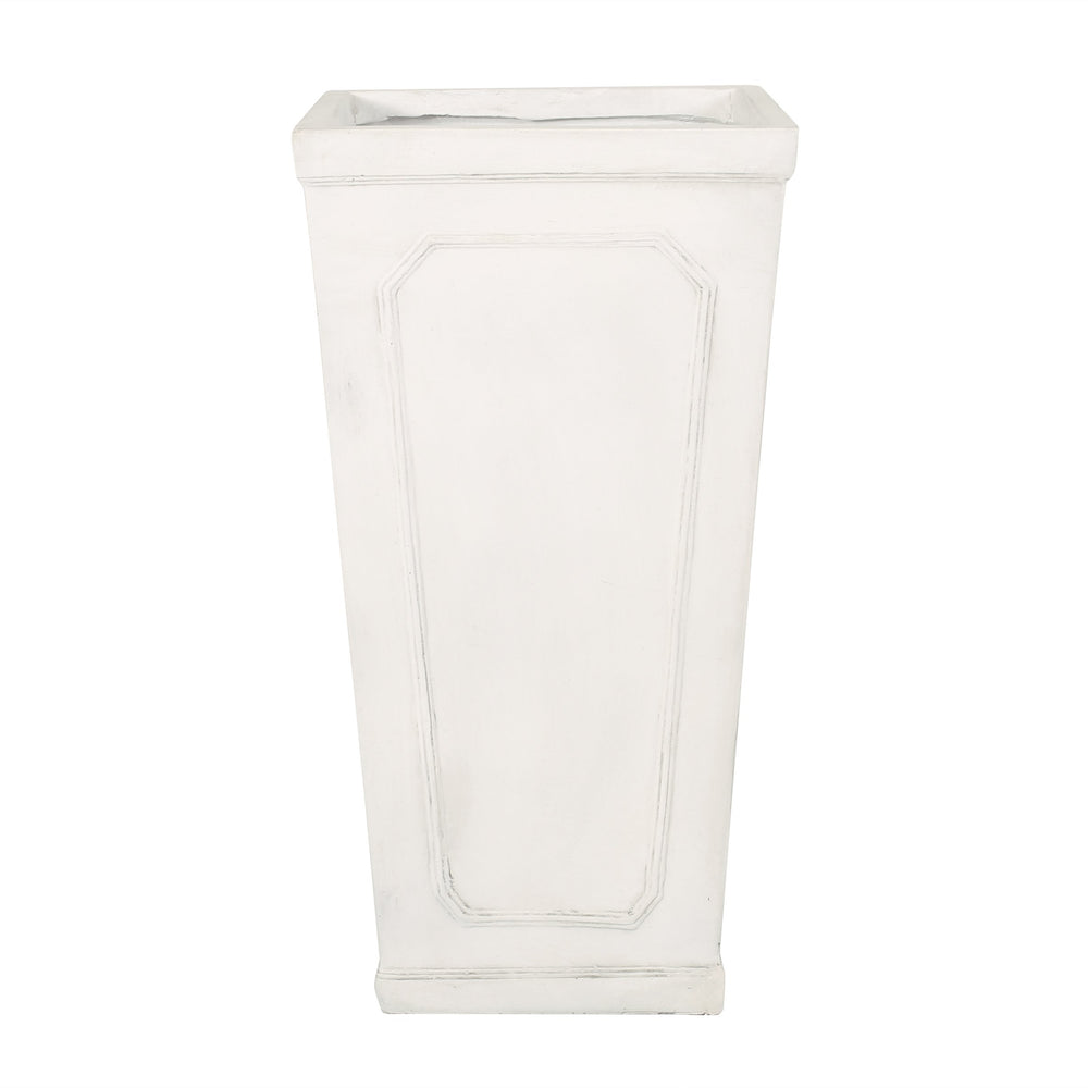 English Elm Mgo Handcrafted Tall Outdoor Planter for Patios Entryways and Garden Borders 63425.00WHI