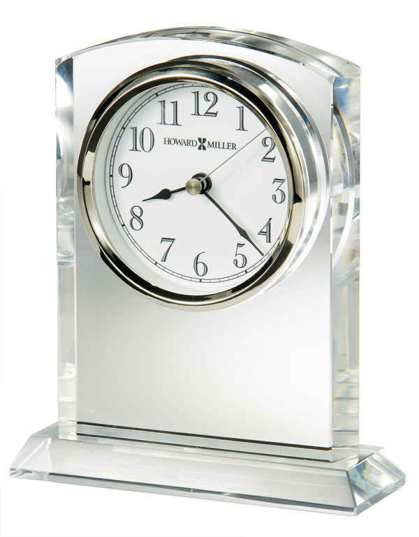Hekman Furniture 645713 Flaire Tabletop Clock - Elegant Optical Crystal Design With Arabic Numerals & Quartz Movement  Flaire Tabletop Clock 645713