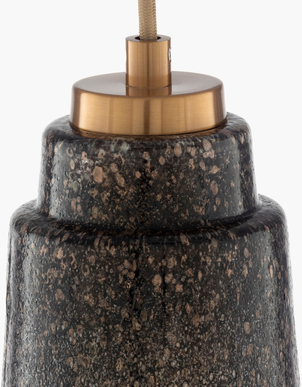 Surya Lenadrew Modern 5"L X 5"W X 14"H Pendant Light - Handcrafted Glass & Metal, Perfect For Home Decor Fixture, Charcoal Glass,Metal Ldr-001