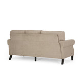 Christopher Knight Home® - Noble House - Burkehaven Contemporary Fabric 3 Seater Sofa with Nailhead Trim