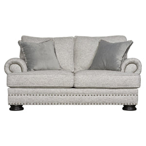 Bernhardt Bernhardt Foster Loveseat — Traditional Rolled Arms, Nailhead Trim, Plush Cushions, 4 Pillows, Made-To-Order B5175A