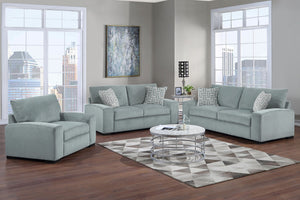 Porter Designs Clayton Modern Upholstered Sofa Collection - Chic Style For Elegant Living Spaces Teal Fabric 01-207-01-4346