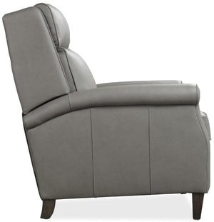 Hooker Furniture Randall Power Recliner In Billows Caramel Leather With Usb, Pop-Up Headrest, Bustle Back Comfort Grey RC820-PH-091