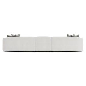 Bernhardt Bernhardt Elle 3-Piece Fabric Sectional — Sculptural Kidney Sofa, Cloud-Like Plush Seating, Customizable Finish - Made to Order K1965
