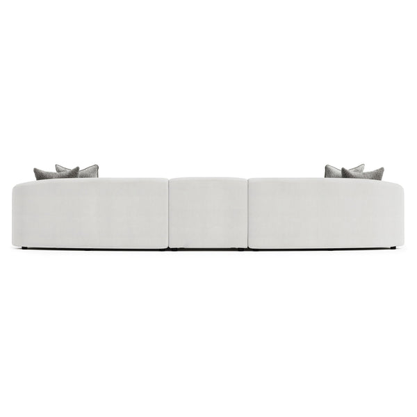 Bernhardt Bernhardt Elle 3-Piece Fabric Sectional — Sculptural Kidney Sofa, Cloud-Like Plush Seating, Customizable Finish - Made to Order K1965