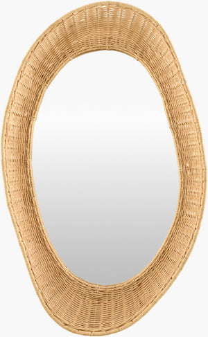 Surya Leadville Handcrafted Bohemian Wall Mirror with Deep Sculptural Frame for Entryway Decor LEAD002-3824