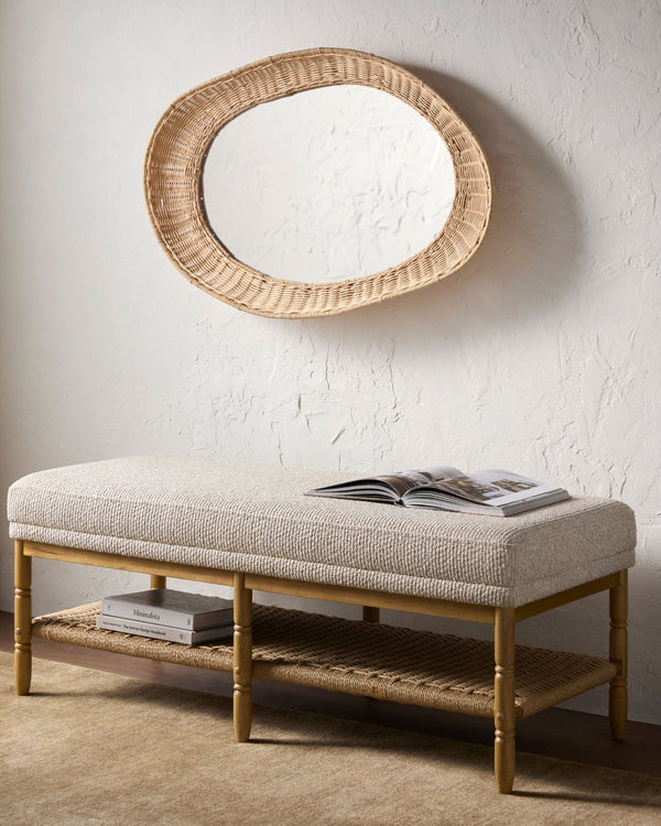 Surya Leadville Handcrafted Bohemian Wall Mirror with Deep Sculptural Frame for Entryway Decor LEAD002-3824
