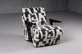 VIG Furniture Modrest Leana - Modern Black & White Fabric Accent Chair VGOD-ZW-23073-BLKWHT