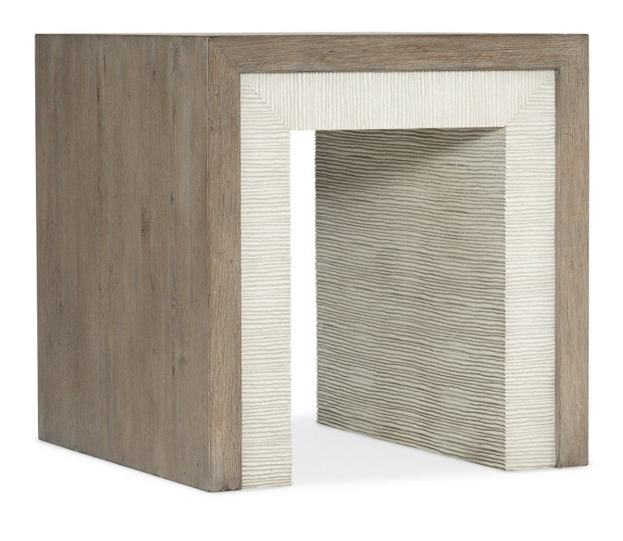 Hooker Furniture Serenity Malibu Gray Washed Oak End Table With Soft-Close Drawer, Weathered Cottage Charm, 26" L 6350-80213-95