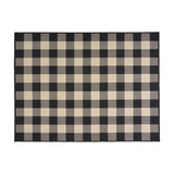 Christopher Knight Home® - Noble House - Crossroads Outdoor 7'10" X 10' Check Area Rug, Black and Ivory