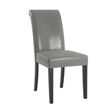 Homelegance By Top-Line Alessio Faux Leather Upholstered Dining Chair (Set of 2) Black Rubberwood