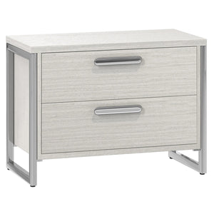 Bernhardt Bernhardt Stratum Mist Nightstand With Polished Nickel Accents, Soft-Close Drawers & Usb Charging 325232