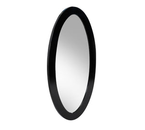 VIG Furniture Legend Oval Black High-Gloss Mirror 47"W X 24"H — Modern Wall-Mounted Lacquered Statement Piece VGVCJ8111-BLK-MIR