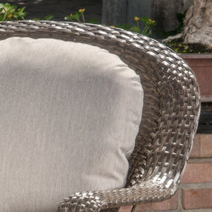 English Elm Christopher Knight Home® - Liam Swivel Club Chair Set Of 2 - Stylish Brown Rattan Outdoor Seating With Weather-Resistant Cushions 61516.00BRN