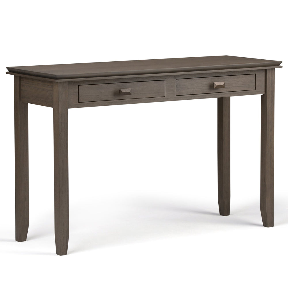 English Elm Artisan Console Sofa Table - Rustic Farmhouse Grey Design With Drawers For Entryway & Living Room B136P158696