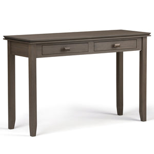 English Elm Artisan Console Sofa Table - Rustic Farmhouse Grey Design With Drawers For Entryway & Living Room B136P158696