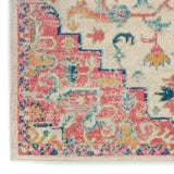 Nourison Passion PSN25 Machine Made Power-loomed Ornamental Border Indoor Only Bohemian Vintage Rug Ivory Pink, Ivory Pink 100% Polypropylene 99446748188