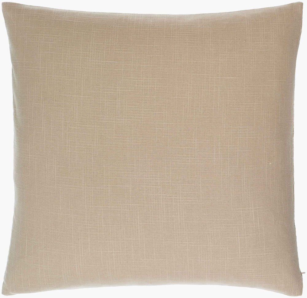 Surya Merle Cozy Cottage-style 18"X18" Accent Pillow - Unique Cotton Design For Exotic Home Décor Beige Cotton,Cotton Lem001-2222d