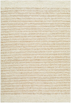 Livabliss Leman Handwoven Wool Accent Rug Artisan Bohemian Global Pattern for Entryway or Bedside Ivory, Sandston 5'3" x 7'7" LEN2300-5377