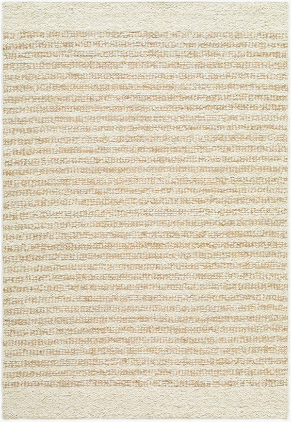 Livabliss Leman Handwoven Wool Accent Rug Artisan Bohemian Global Pattern for Entryway or Bedside Ivory, Sandston 5'3" x 7'7" LEN2300-5377