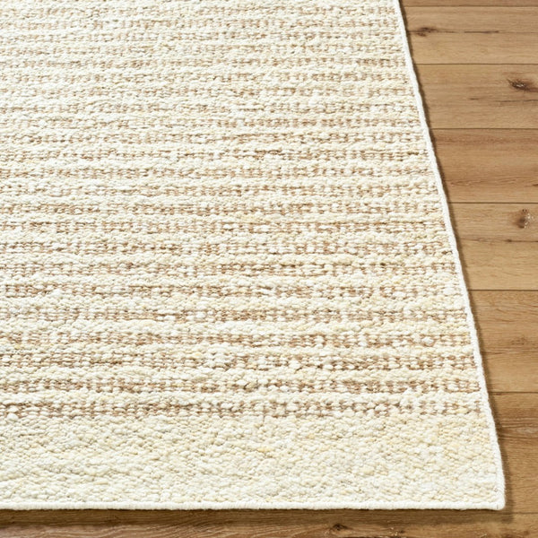 Livabliss Leman Handwoven Wool Accent Rug Artisan Bohemian Global Pattern for Entryway or Bedside Ivory, Sandston 5'3" x 7'7" LEN2300-5377