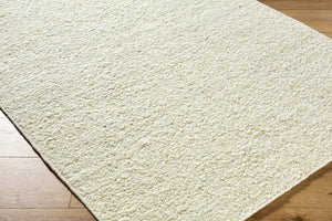 Livabliss Leman Handwoven Wool Area Rug Bohemian Global Pattern for Entryway or Bedside Accent Ivory, Cream 6'7" x 9'10" LEN2301-67910