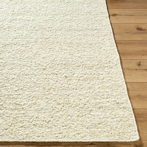 Livabliss Leman Handwoven Wool Area Rug Bohemian Global Pattern for Entryway or Bedside Accent Ivory, Cream 6'7" x 9'10" LEN2301-67910