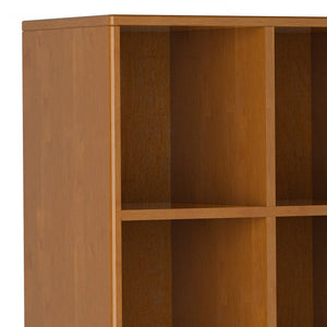 English Elm Harper Cube Storage Unit With Drawers - Versatile Mid-Century Modern Design In Teak Brown Finish B136P158713