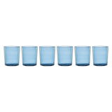 Oneida Stackables Vibrant Blue Glassware Set, Easy Storage, 6-Piece - 895984-LENOX