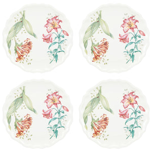 Lenox Butterfly Meadow Melamine 4-Piece Accent Plates Multi, WHITE MELAMINE 856372