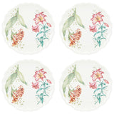 Butterfly Meadow Melamine 4-Piece Set, Vibrant Floral Design, Shatterproof Plates