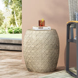 Christopher Knight Home® - Noble House - Wickson Outdoor Lightweight Concrete Side Table, Antique Yellow