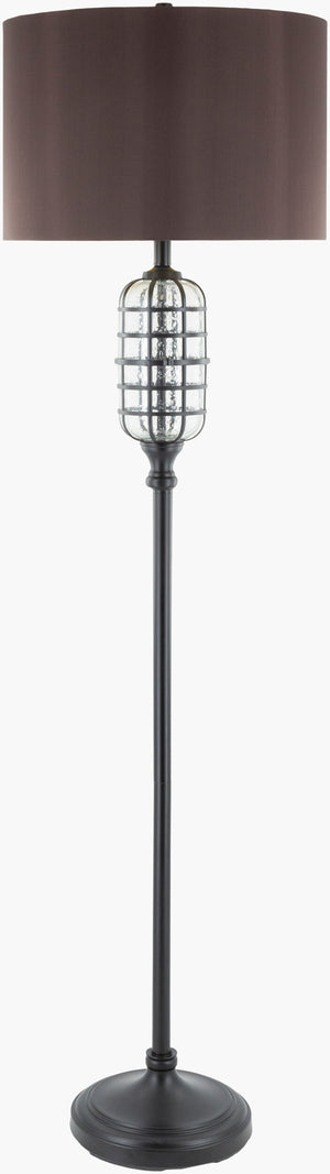 Surya Letty Modern 67" Accent Floor Lamp – Stylish, Handcrafted Design To Revitalize Your Home Decor Space Body, Black,Base, Black Iron,Iron,Polyester,Polyester,Iron Let-001