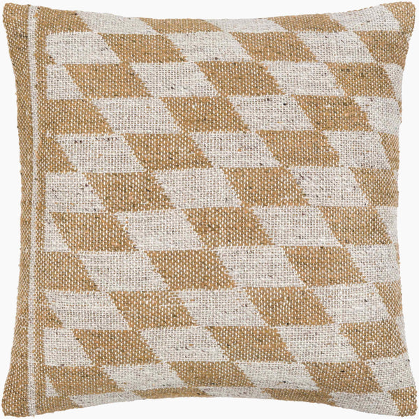 Surya Lewis 22" Accent Pillow - Chic Modern Design, Durable Construction, Stylish Home Decor Essential Medium Brown Viscose,Modal,Cotton Lew001-2222