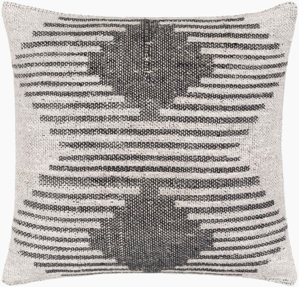 Surya Lewis 22" Accent Pillow - Chic Modern Design, Durable Construction, Stylish Home Decor Essential Medium Gray Viscose,Modal,Cotton Lew002-2222d