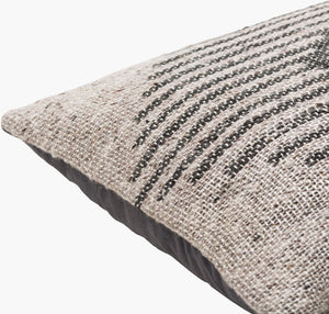 Surya Lewis 22" Accent Pillow - Chic Modern Design, Durable Construction, Stylish Home Decor Essential Medium Gray Viscose,Modal,Cotton Lew002-2222d