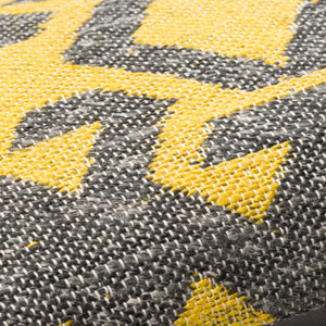 Surya Lewis 14"X22" Lumbar Pillow - Modern Woven Design For Timeless Decor Charm & Durability, India-made Black Viscose,Modal,Cotton Lew005-1422d