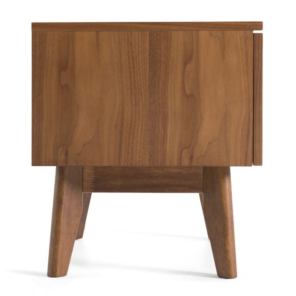 VIG Furniture Lewis Mid-Century Nightstand In Rich Walnut Veneer With Tapered Legs, Deep Drawer & Durable Top VGMABR-36-NS