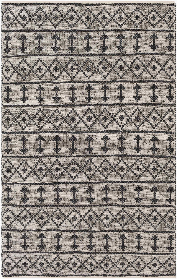 Surya Lexington 2' X 3' Handmade Rug - Elegant Global Design, Durable Leather & Cotton, Perfect For Any Room! Light Beige Leather,Cotton Lex2301-23