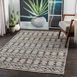 Surya Lexington 2' X 3' Handmade Rug - Elegant Global Design, Durable Leather & Cotton, Perfect For Any Room! Light Beige Leather,Cotton Lex2301-23