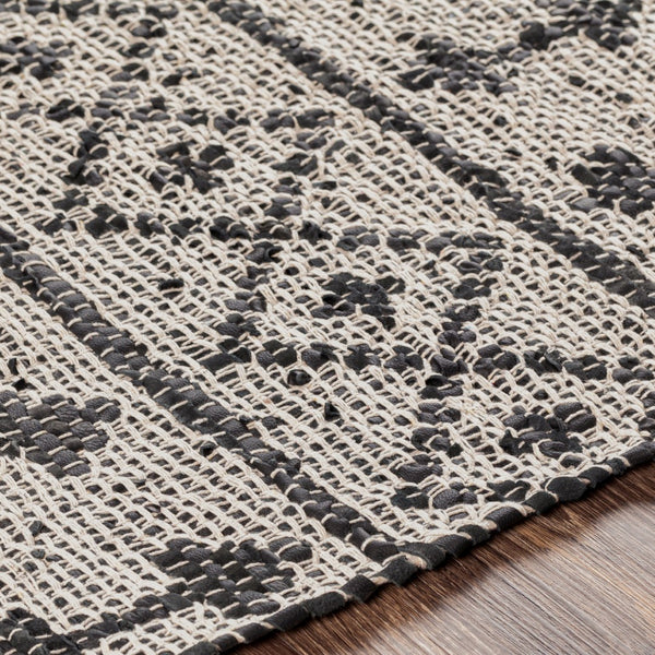 Surya Lexington 2' X 3' Handmade Rug - Elegant Global Design, Durable Leather & Cotton, Perfect For Any Room! Light Beige Leather,Cotton Lex2301-23