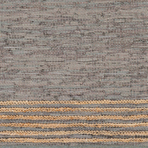 Surya Lexington 2' X 3' Handmade Rug - Elegant Global Design, Durable Leather & Cotton, Perfect For Any Room! Medium Gray Leather,Jute,Cotton Lex2305-576